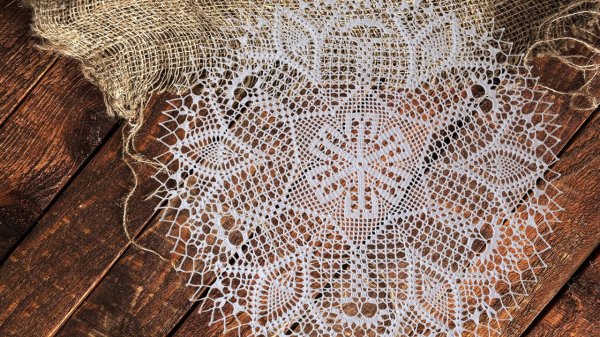 Ажурная круглая салфетка. Часть 4