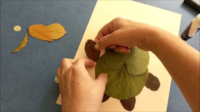 Поделка из осенних листьев для школы - Медведь | Autumn leaf craft смотреть онлайн