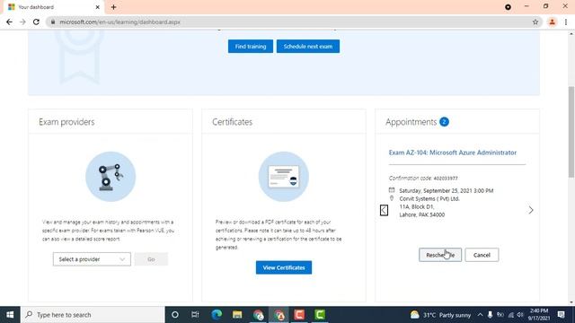 How to Reschedule Microsoft Exam | Pearson vue online exam смотреть онлайн
