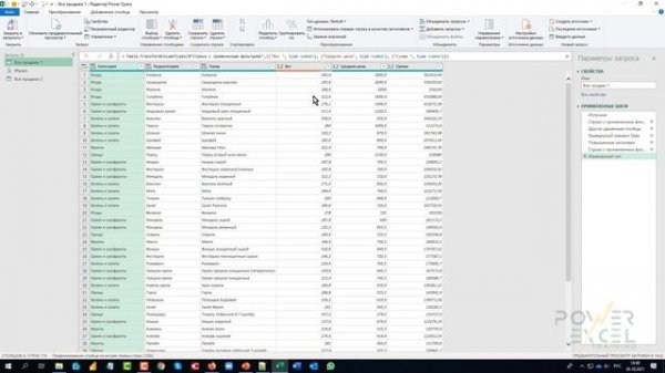 Power Query: Сбор данных с листов текущего файла