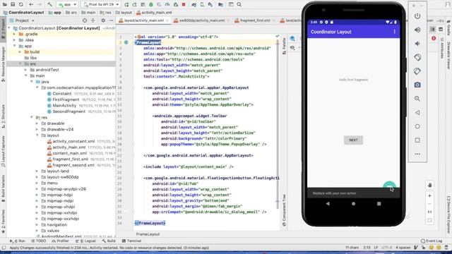 Coordinator Layout in Android Studio| Part 11| Coordinator Layout explained with Example in Android смотреть онлайн