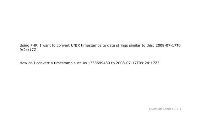 PHP : Converting a UNIX Timestamp to Formatted Date String смотреть онлайн
