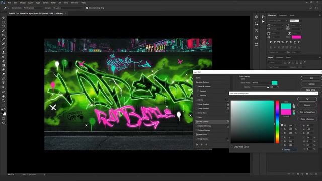 Convert Your Text to Graffiti Style with One Click - Photoshop Text Effect смотреть онлайн