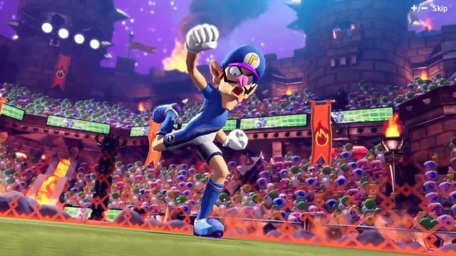 WALUIGI VICTORY, LOSE AND ENTRANCE ANIMATIONS - mario strikers battle league смотреть онлайн