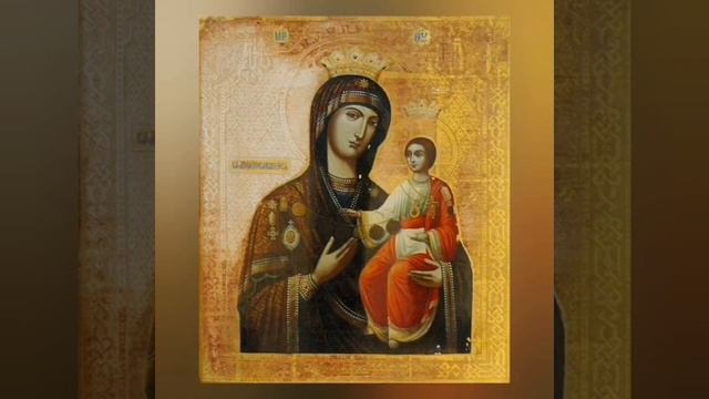 "Самонаписавшаяся" икона Божией Матери. В 1863 году чудесным образом писана для иноков горы Афон. смотреть онлайн