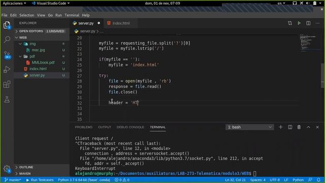 Creacion de servidor HTTP con Python Socket смотреть онлайн