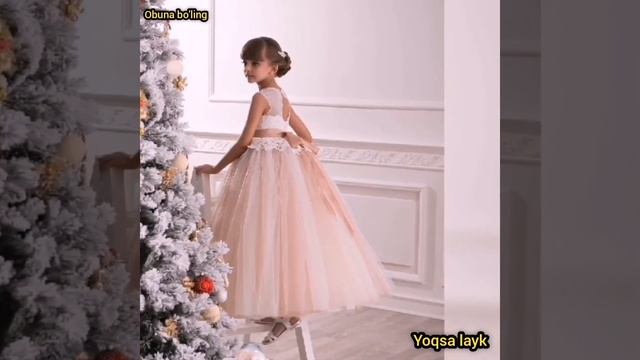 Платья для девочек нарядные пышные / Кизалоклар учун келин куйлаклари смотреть онлайн