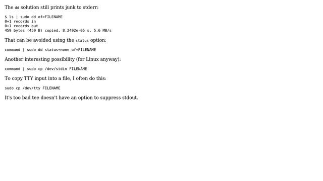 Alternative to the tee command without STDOUT (5 Solutions!!) смотреть онлайн