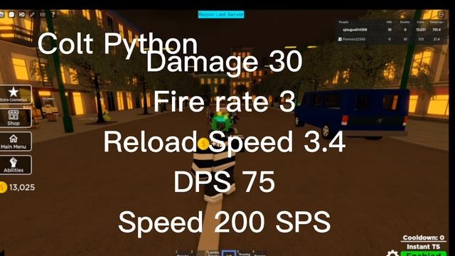 All Weapon stats on JoJo: Timestop Battlegrounds! смотреть онлайн