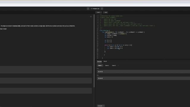 LeetCode Add Two Numbers Problem Swift смотреть онлайн