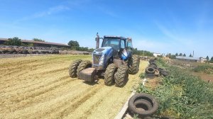 Добрался до New Holland T8040. У Zoomlion оторвался бак!