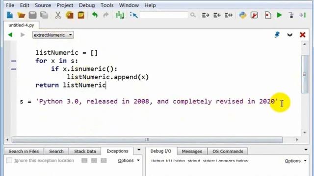 Exercice Python: déterminer la liste des caractères numériques dans une chaine de caractèrs смотреть онлайн