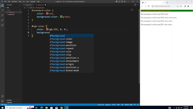 Mastering Colors in CSS: Using Color Names, RGB, RGBA, Hex, and HSL смотреть онлайн