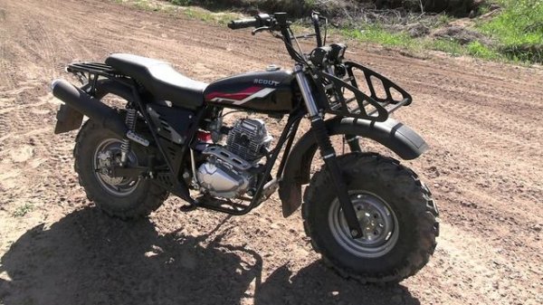 Мотоцикл СКАУТ-10 (Ижтехмаш) с двигателем ZONGSHEN PR300. Покатушки на полигоне.