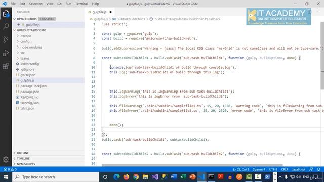 111 Creating Custom Gulp Sub Tasks as Build Dependency Tasks смотреть онлайн
