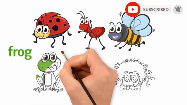 How to Draw Bugs and Color for Kids рисовать насекомых Bolalar uchun hasharotlarni qanday chizish смотреть онлайн