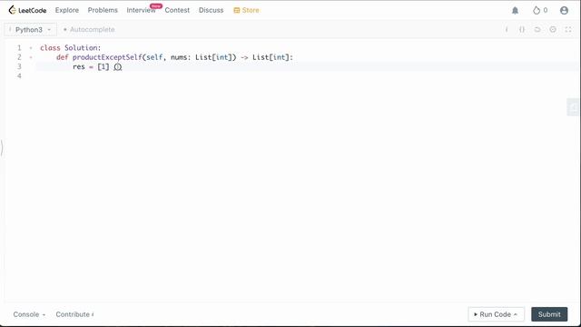 PRODUCT OF ARRAY EXCEPT SELF | LEETCODE # 238 | PYTHON SOLUTION смотреть онлайн