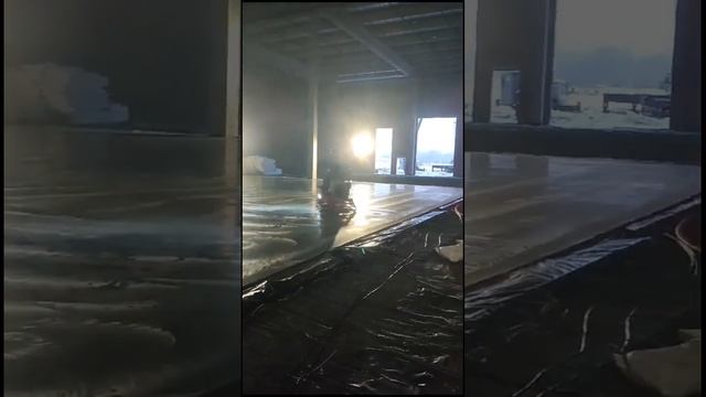 Финишная затирка топпинга. Бетонные полы Европол