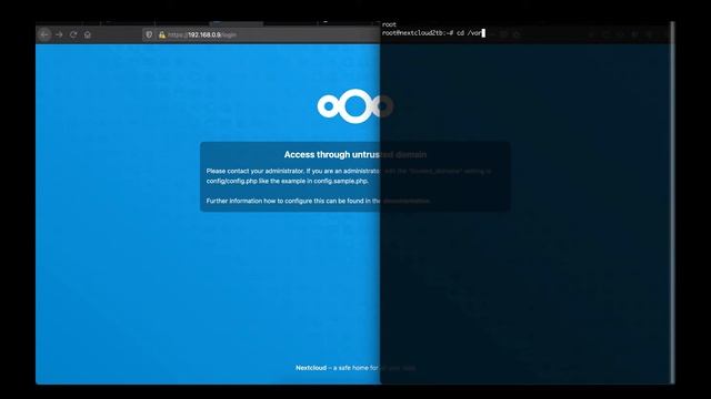 Nextcloud access through untrusted domain смотреть онлайн