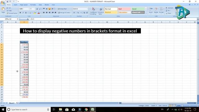 How to display negative numbers in brackets format in excel смотреть онлайн