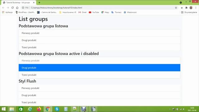 Wprowadzenie do Bootstrap #10 | List Groups - kurs tutorial o grupach list z biblioteka css,js,html смотреть онлайн