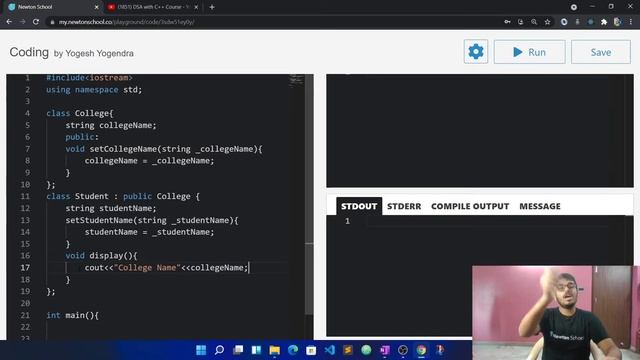 Inheritance in C++ | Super and Sub Classes | Lecture 20 | OOPS in C++ | Yogesh Yogendra смотреть онлайн