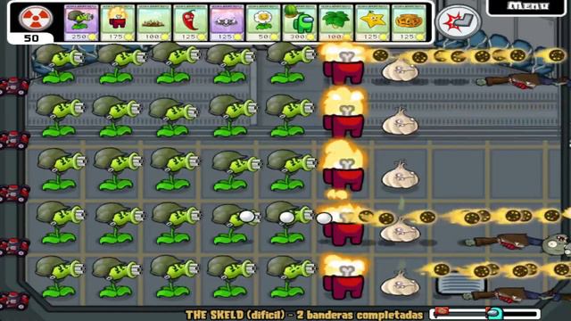 99 Gatling Pea  All Among Us vs Dr. Zomboss  Plants vs. Zombies Among Us