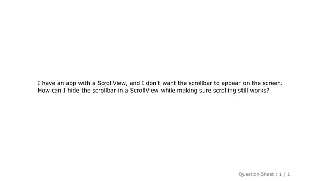 Android : Hide scrollbar in ScrollView смотреть онлайн