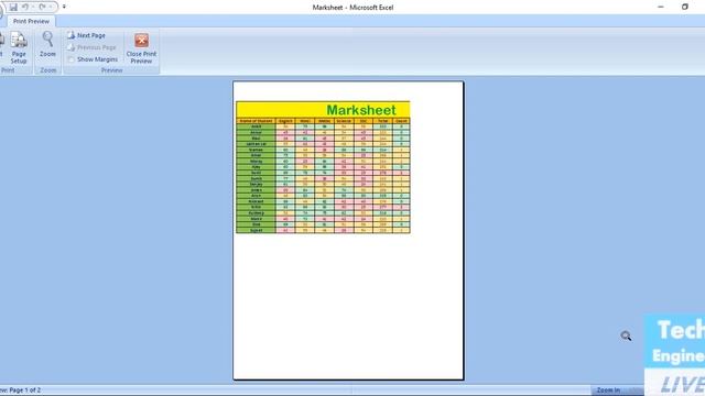 Print Preview and taking Prints of MS Excel Files смотреть онлайн