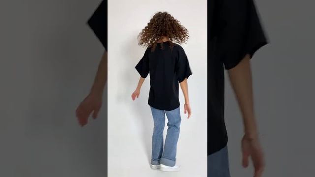 Женская черная футболка oversize смотреть онлайн