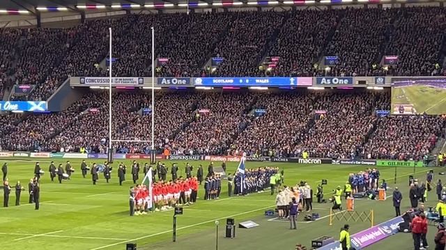 Flower of Scotland and hen wlad fy nhadau( land of my fathers) Scotland v wales 11th feb 2023 смотреть онлайн