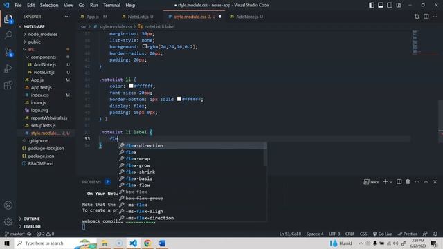 #19. Notes App - React JS Tutorial for Beginners 2023 смотреть онлайн