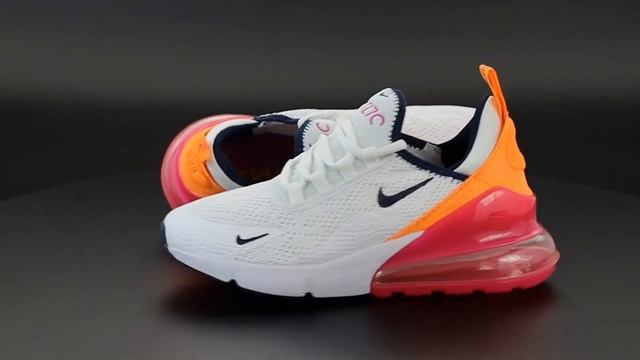 Женские кроссовки Nike Air Max 270 White Orange Red смотреть онлайн