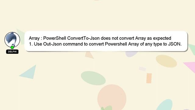 Array : PowerShell ConvertTo-Json does not convert Array as expected смотреть онлайн