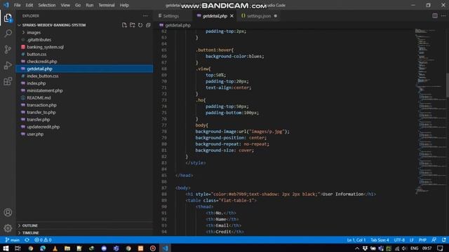 Creating a Basic Banking System | The Sparks Foundation | HTML + CSS + PHP смотреть онлайн