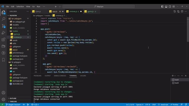 YelpCamp clone in REACT! YelpGym tutorial - part 6 - EXPRESS SESSION смотреть онлайн