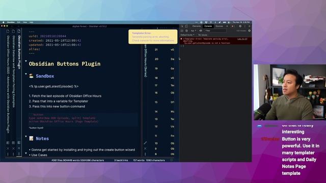 Obsidian Office Hours - Adventures With Obsidian Buttons Plugin