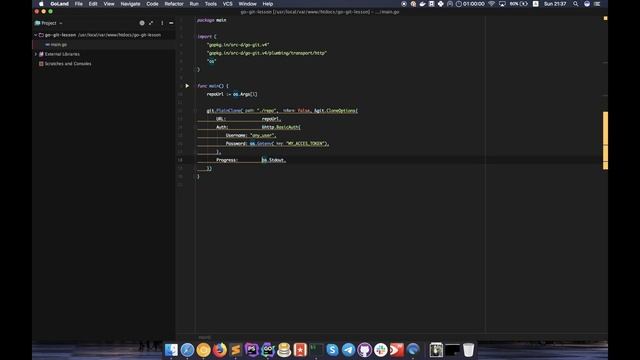 Работа с git с помощью go | go-git | #1 Clone Repository смотреть онлайн