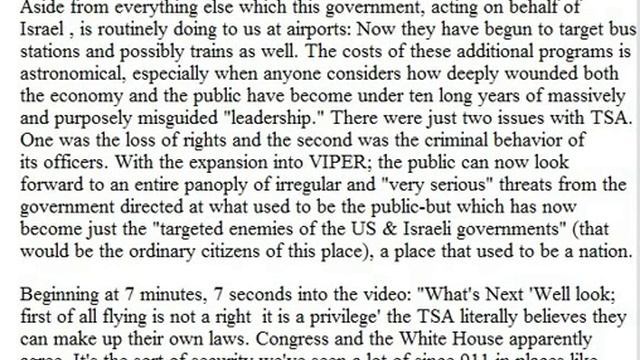 The TSA is out of control Thru VIPER Follow-Up By Jim Kirwan смотреть онлайн