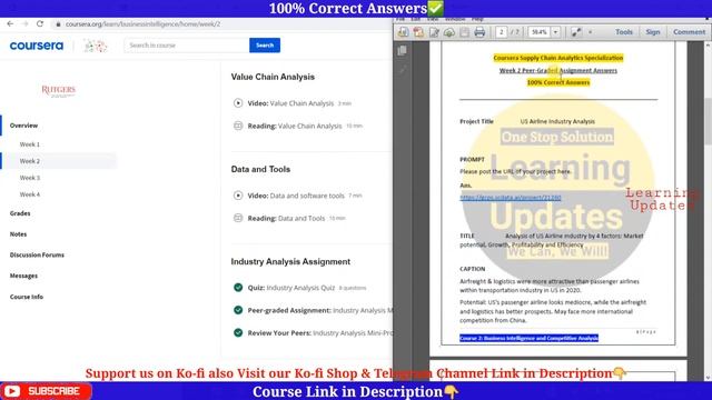 Business Intelligence and Competitive Analysis | Coursera Supply Chain Analytics | Course 2 Answers смотреть онлайн