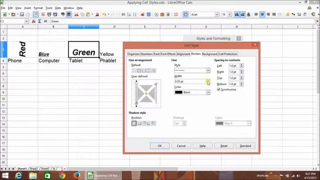 libreoffice calc apply cell styles смотреть онлайн