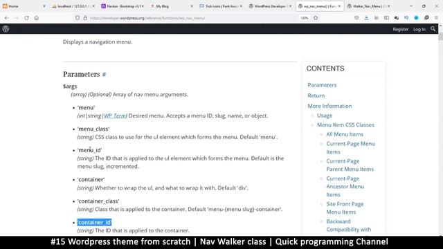 #15 Wordpress theme from scratch | Nav walker class | Quick programming beginner tutorial смотреть онлайн