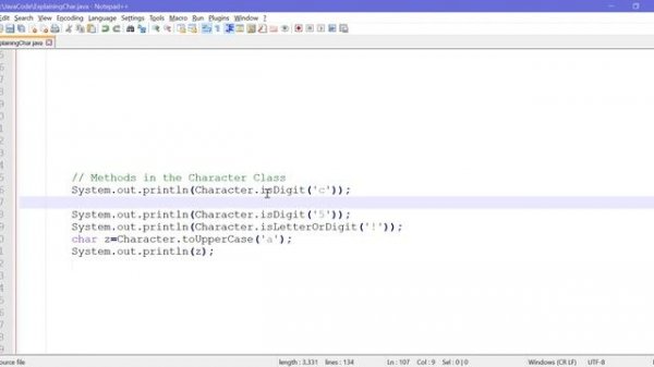 Java Character class