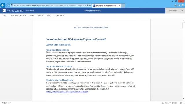 Office Online Word Document Views смотреть онлайн