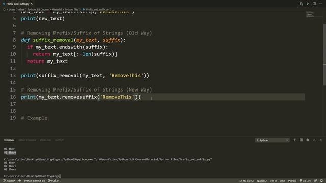 Python Tutorial - Prefix and Suffix Removal Methods смотреть онлайн