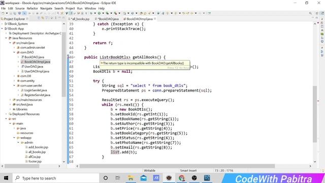 #7 Display Books Admin | Ebook Advance Java Web Project using Servlet JSP Project смотреть онлайн