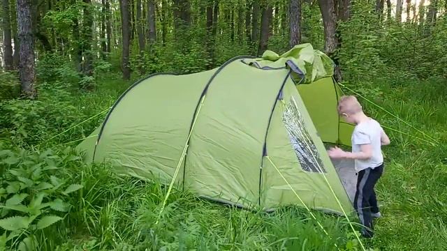 Палатка четырехместная TREK PLANET Ventura 4, зеленый цвет смотреть онлайн