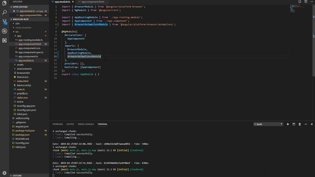 How to build a web app template Angular v7 video 3 смотреть онлайн