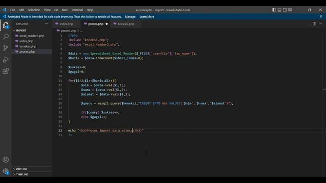 Cara Import Data Excel ke Mysql dengan PHP смотреть онлайн
