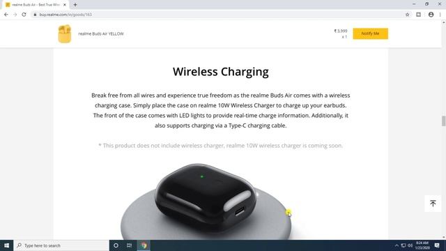 Realme Buds Air Bluetooth Headset with Mic смотреть онлайн